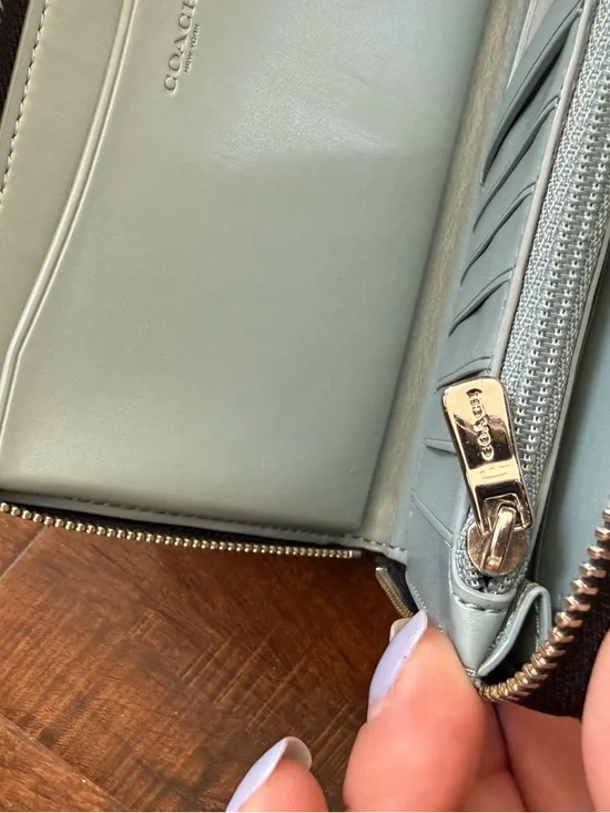 Coach Black Leather Wristlet Wallet with Party Owl Print - Picture 12 of 12